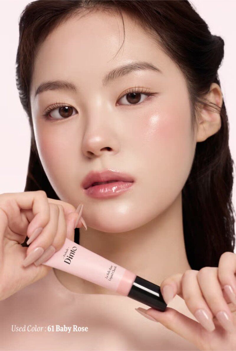 【Expédition directe de Hong Kong】 Blush liquide coréen Dinto 64# Muse Rose 10ml, look naturel et frais