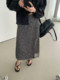 About moon Genuine summer new Korean retro floral skirt side waist lace-up retro style versatile