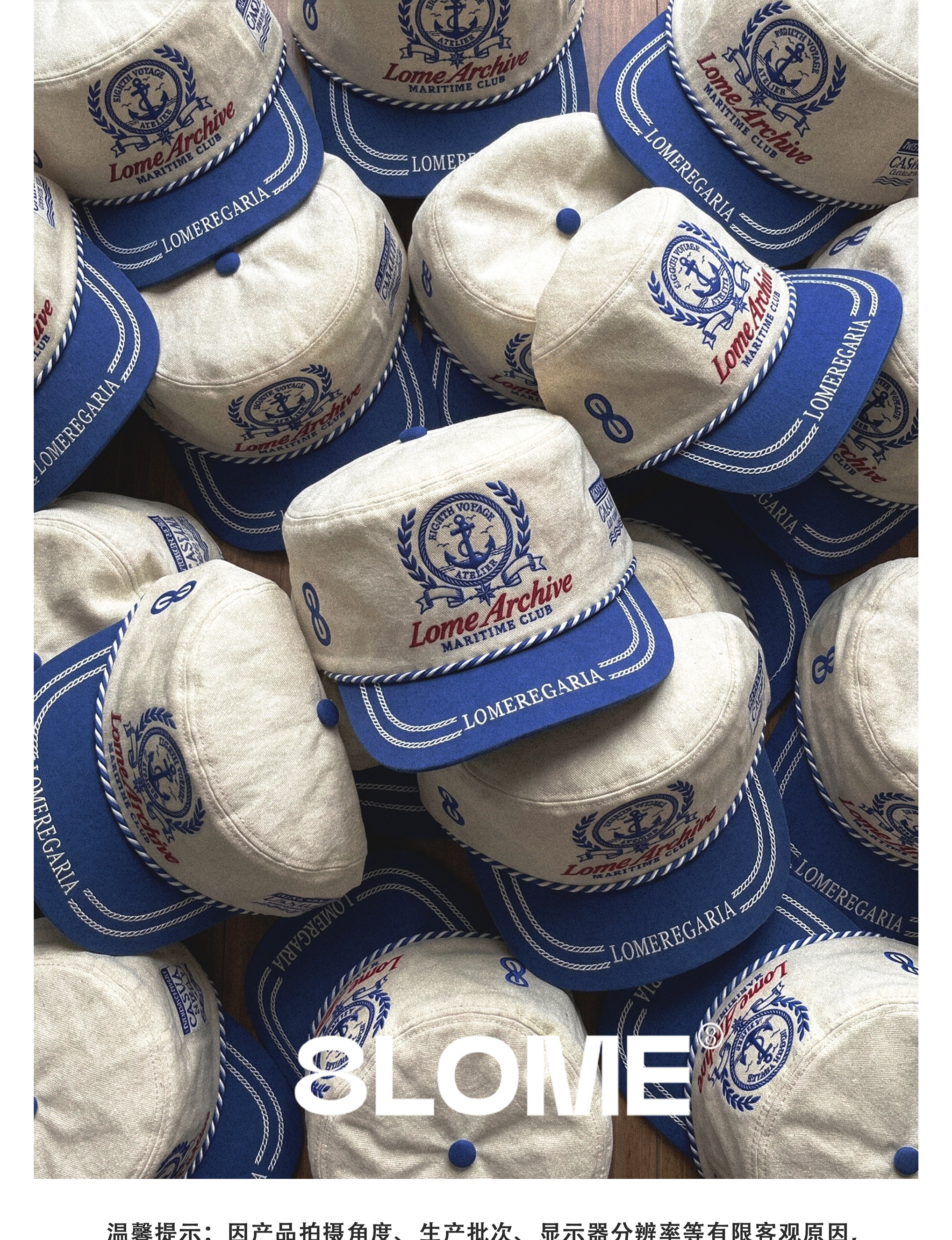 8LOME Cotton Embroidered Flat-Top Baseball Cap