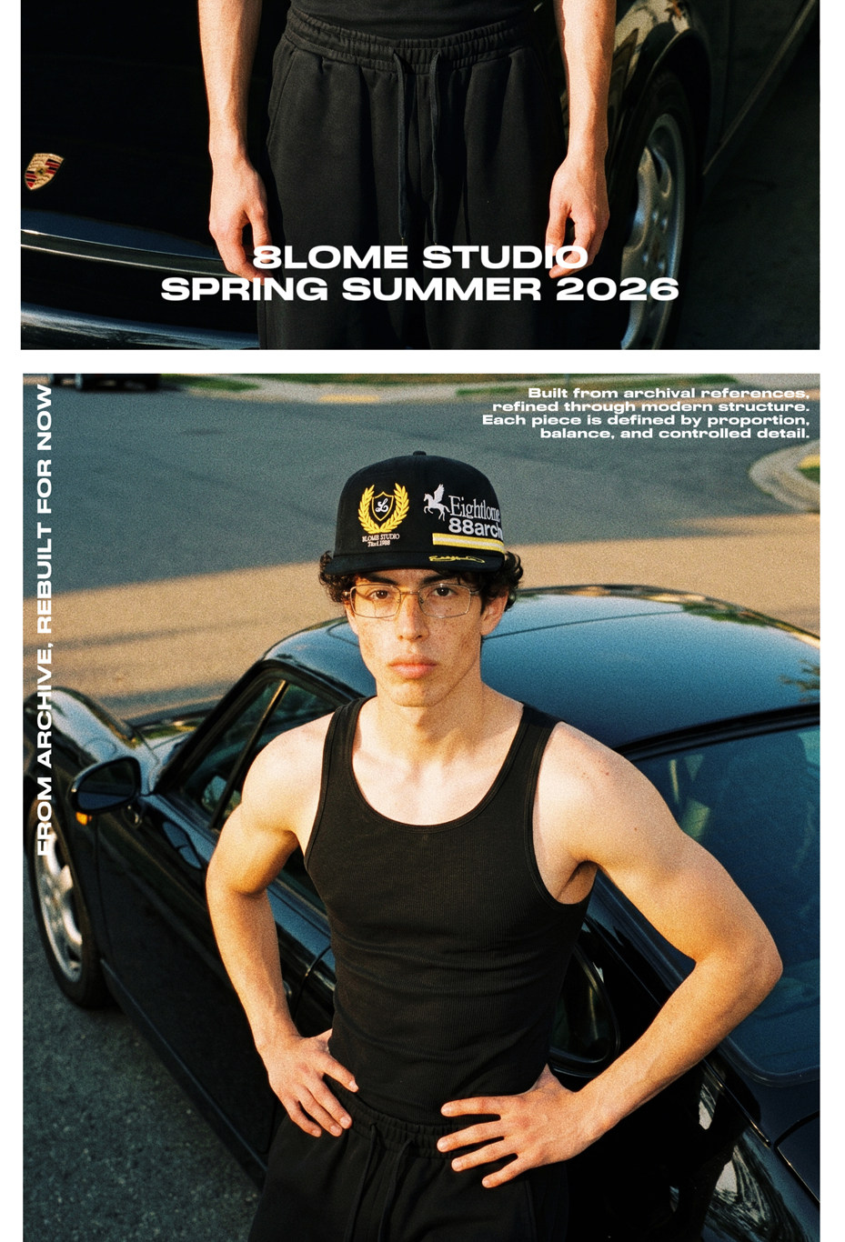 8LOME Cotton Embroidered Flat-Top Baseball Cap