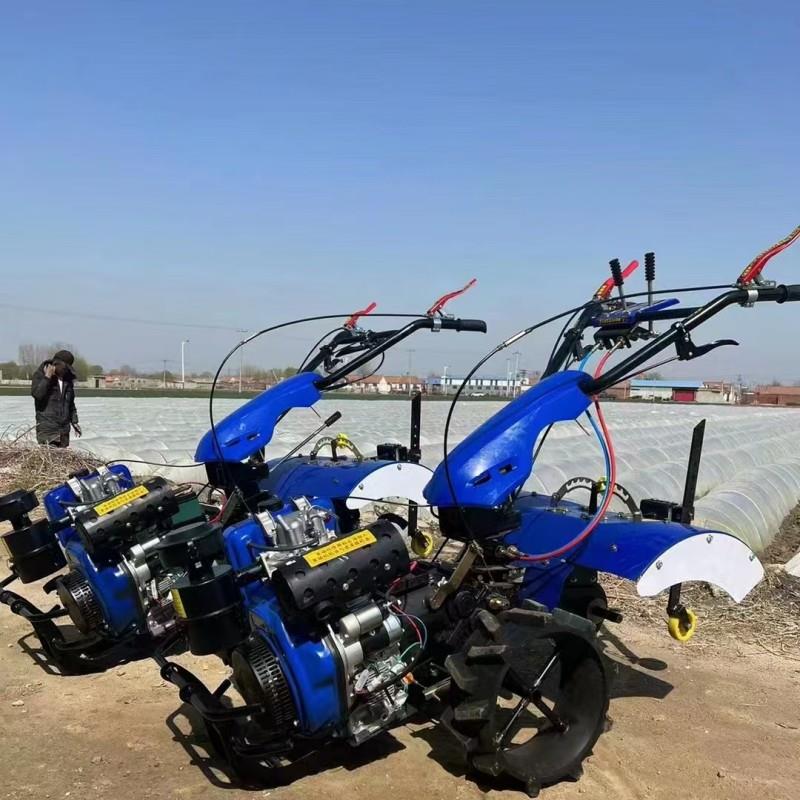 Four-wheel drive direct-connected orchard deep tillage machine, diesel 12-horsepower farmland rotator, direct-connected micro tillage machine