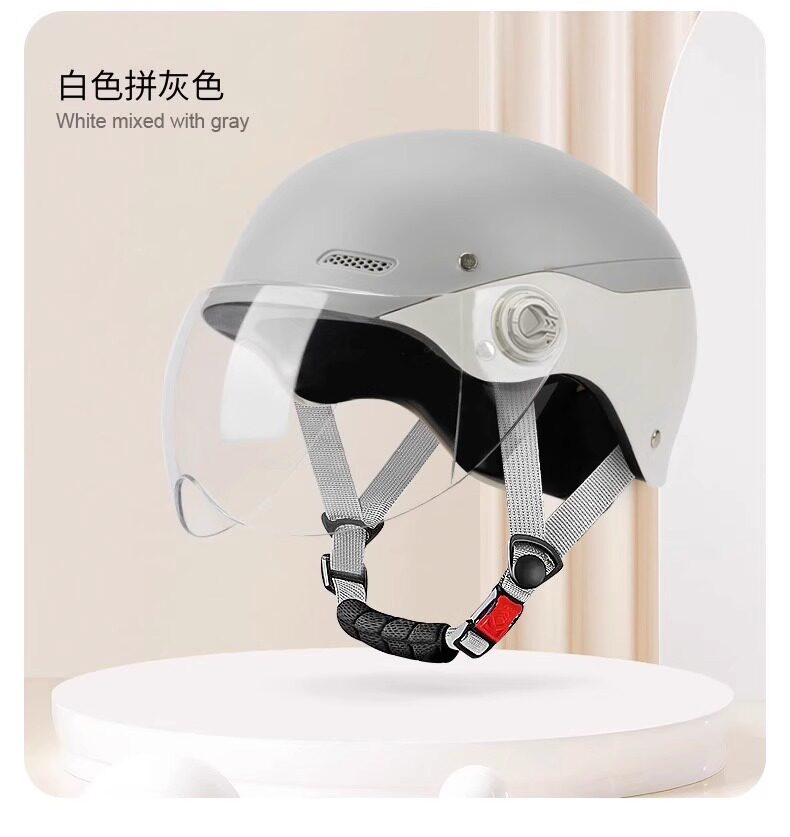 New National Standard 3C Certified Electric Vehicle Helmet, Suitable for All Seasons, Men's and Women's Models, Half Helmet for Electric Bikes, Motorcycle Safety Helmet