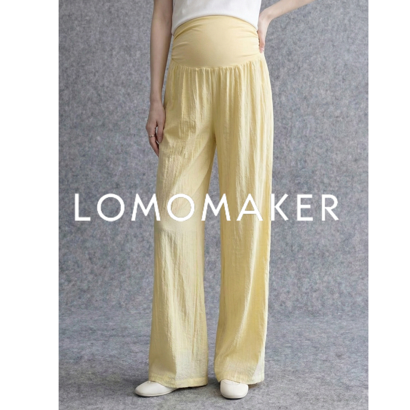 French Lomomaker Maternity Pants for Pregnant Women, Spring Casual Drapey Yamamoto Pants for Women, Spring and Summer Thin Style