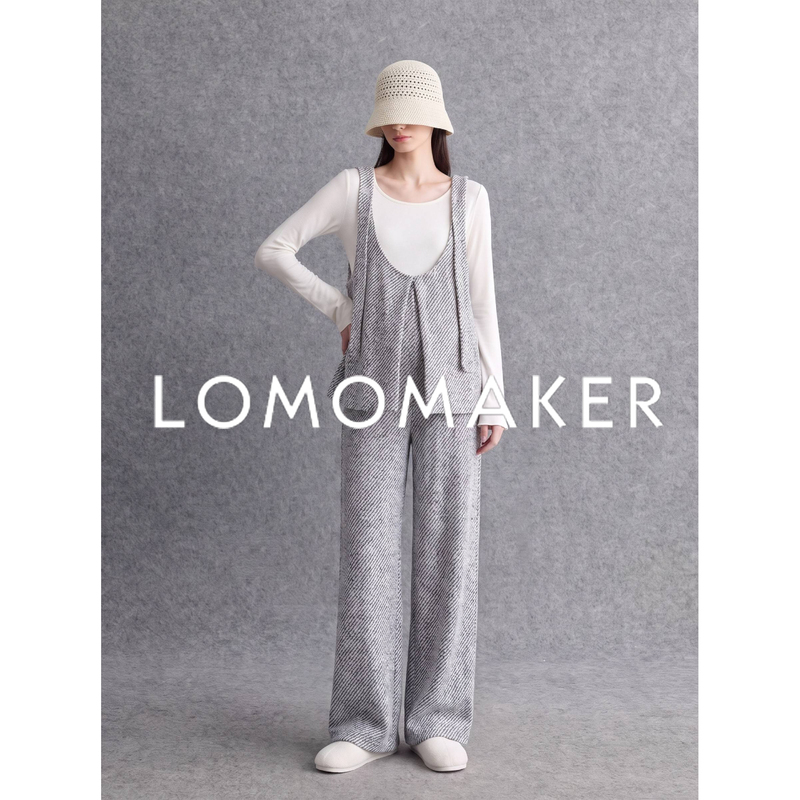 French Lomomaker Maternity Overalls, Autumn Style, Chanel-Inspired, Non-Constricting, Loose-Fitting, High-End Overalls
