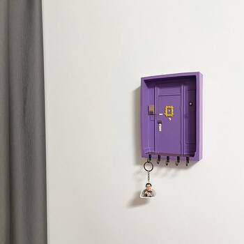 Friends' key rack entrance decoration ornaments purple retro storage door rear storage rack high-end peripheral