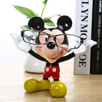 Creative mickey mouse glasses shelves glasses store display props office desktop cartoon glasses storage stand