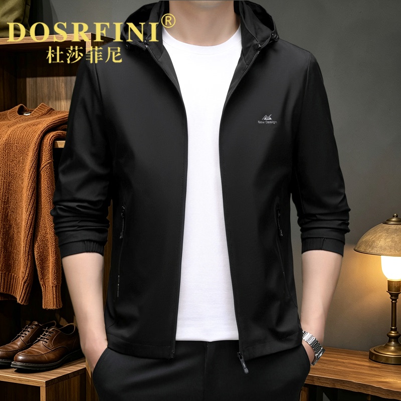 Dosrfini 2026 Autumn Hooded Jacket Men's Trendy Fashion Business Style Men's Hooded Jacket Dosrfini 2026 Autumn Hooded Jacket Men's Trendy Fashion Business Style Men's Hooded Jacket