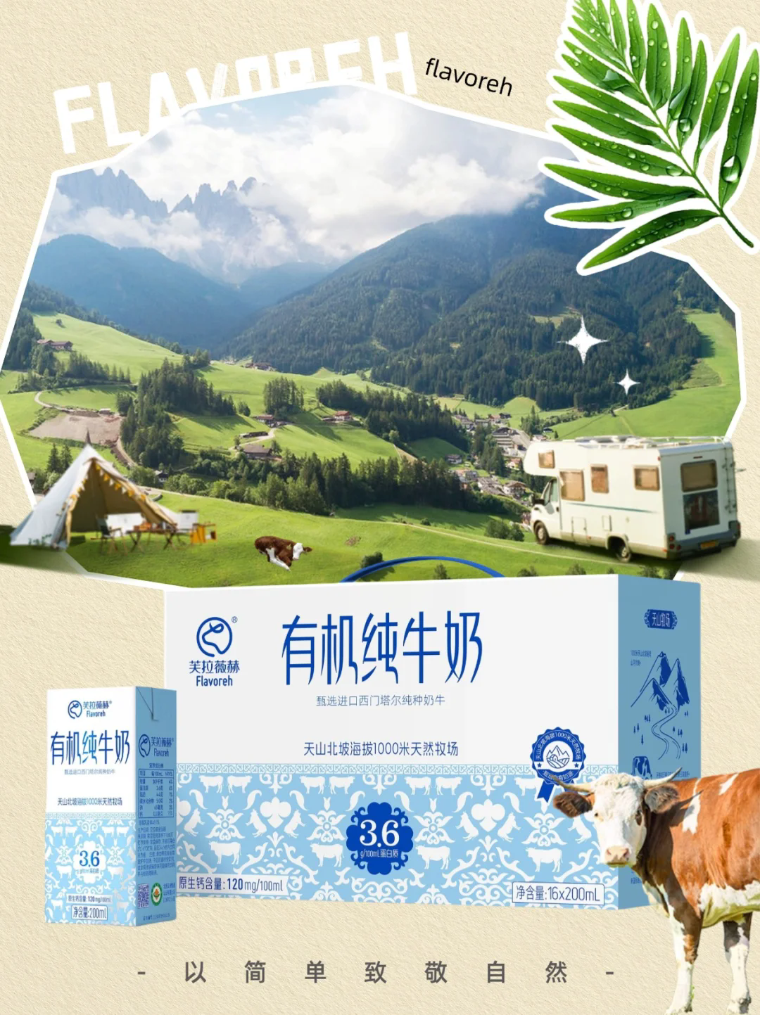 安享好物 安享A级纯奶-芙拉薇赫有机纯牛奶 国标