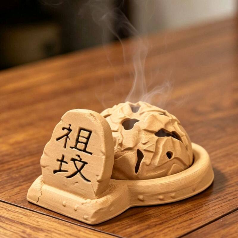3D Printed Tower Incense Burner, Tea Table Incense Burner, Aromatherapy Burner, "The Grave Has Green Smoke" Fun and Creative Ornament