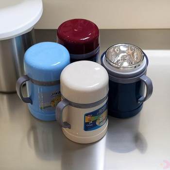 Retro-Style Double-Layer Vacuum Insulated Cup with Handle, Traditional Chinese-Style Thermos Cup with Glass Inner Liner for Brewing Herbal Tea