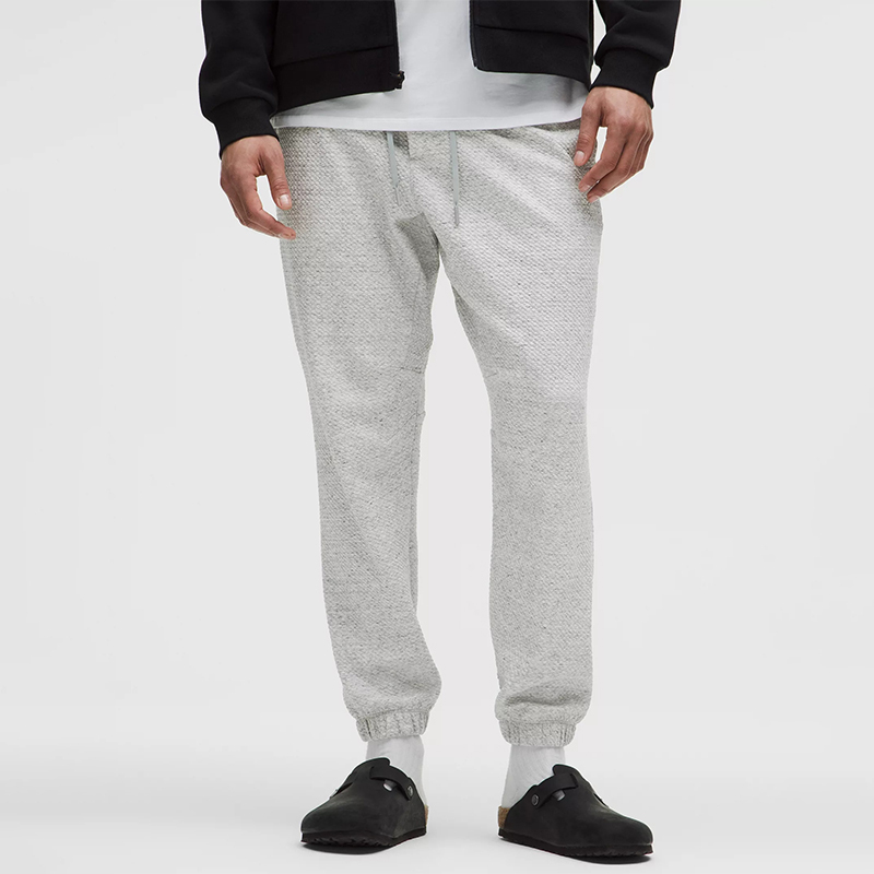 Lu Same Style Textured Men's Textured Double-Sided Knit Cotton Blend Sweatpants Fitness Tapered Pants Lm5Amhs-1
