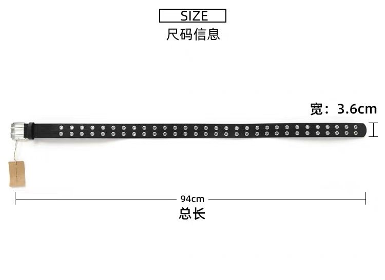 Bm Belt New Style American Punk Style Pin Buckle Slimming Belt Adjustable Women's Design Sense Fashion Versatile Accessory Trendy — تصویر 1