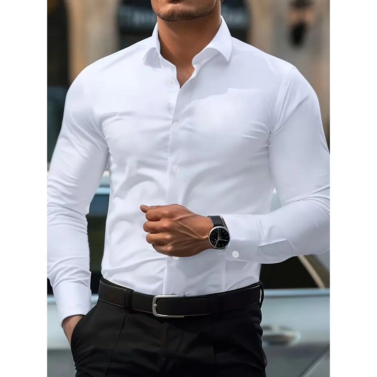 товар из китая None Bolubao Men Smart Casual Shirt Brand Fashion Solid Color