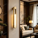Song Dynasty Aesthetic Living Room Background Wall Marble Wall Lamp Retro Hotel Corridor Study Bedroom Bedside Atmosphere Decorative Lamp