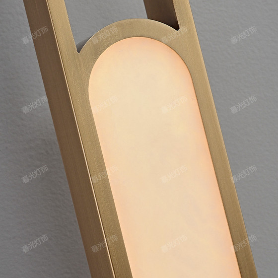 Song Dynasty Aesthetic Living Room Background Wall Marble Wall Lamp Retro Hotel Corridor Study Bedroom Bedside Atmosphere Decorative Lamp