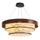 Song Dynasty Aesthetic Chandelier, New Style Painted Solid Wood Dining Room and Tea Room Lamp, Simple Round Main Bedroom Private Room Lamp