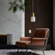 Song Dynasty Aesthetic Light Luxury All-Copper Marble Small Pendant Light Modern Minimalist Creative Bedroom Bedside Ambiance Long-Line Pendant Light