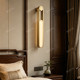 Song Dynasty Aesthetic Living Room Background Wall Marble Wall Lamp Retro Hotel Corridor Study Bedroom Bedside Atmosphere Decorative Lamp