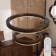 Song Dynasty Aesthetic Living Room Chandelier, New Designer Solid Wood Dining Room Tea Room Lamp, Simple Round Master Bedroom Private Room Lamp