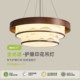 Song Dynasty Aesthetic Chandelier, New Style Painted Solid Wood Dining Room and Tea Room Lamp, Simple Round Main Bedroom Private Room Lamp