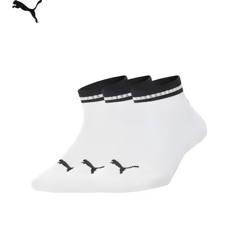 Puma Socks for Men and Women, Short-Tube Sports Socks, Breathable and Sweat-Absorbent for All Seasons, Black and White Contrasting Colors 907919-01 Puma Socks for Men and Women, Short-Tube Sports Socks, Breathable and Sweat-Absorbent for All Seasons, Black and White Contrasting Colors 907919-01