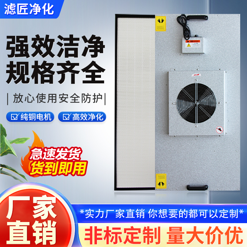 Industrial Ffu Air Purifier for Clean Rooms, Clean Bays, Class 100 Laminar Flow Hood, High-Efficiency Filter Fan Unit