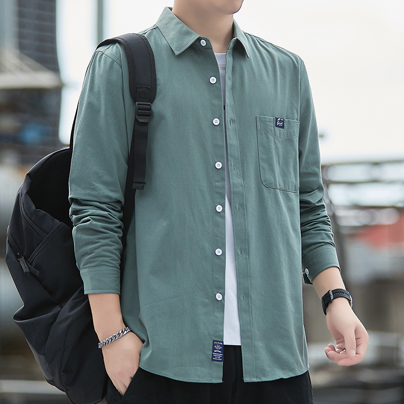 Pure Cotton New Men's Long-Sleeved Shirt, Spring and Autumn Business Casual Fashion Loose-Fitting Shirt, Formal Wear, Versatile for Professional Use Pure Cotton New Men's Long-Sleeved Shirt, Spring and Autumn Business Casual Fashion Loose-Fitting Shirt, Formal Wear, Versatile for Professional Use