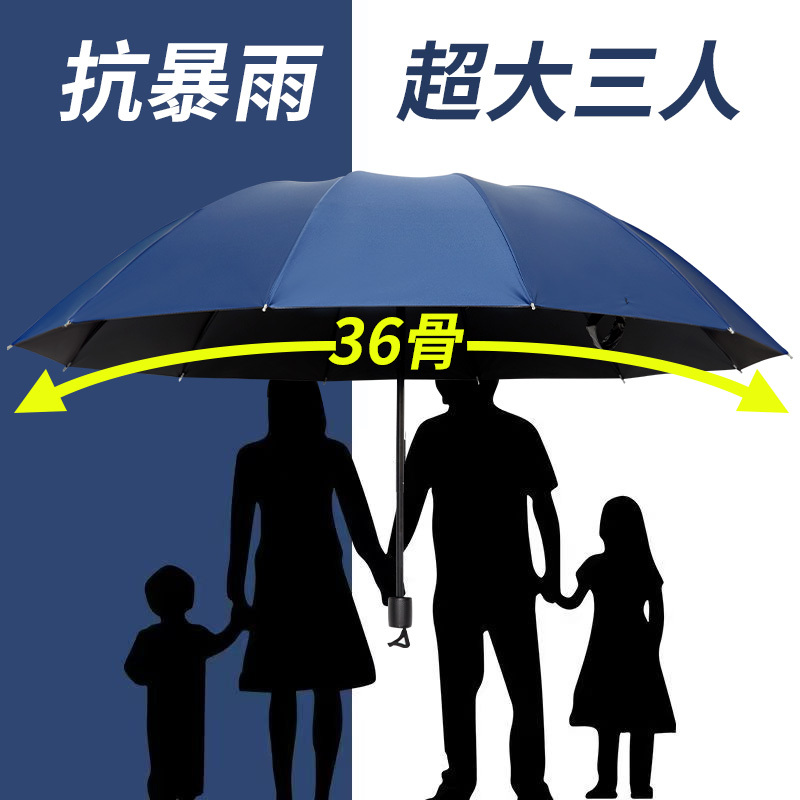 Extra-Large Dual-Purpose Umbrella for Both Sunny and Rainy Weather, Storm-Resistant, Enlarged, Thickened, Reinforced, Sunshade, Sun Protection, Manual Umbrella for Students
