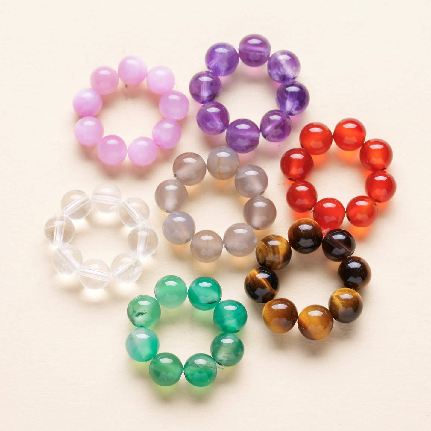 Natural crystal running ring crystal loose beads