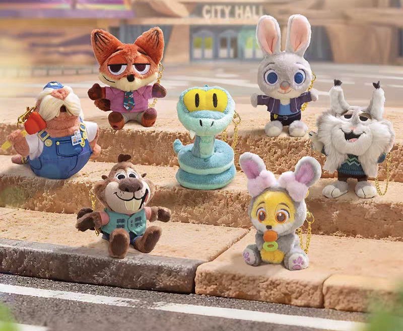 Shanghai Disney Domestic Distributor Zootopia 2 Judy Nick Gary Plush Toy Keychain Pendant