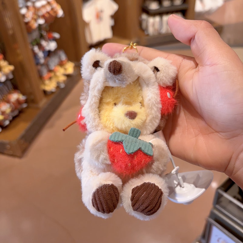 Shanghai Disney Domestic Licensed Winnie the Pooh Series Plush Toy Keychain Pendant