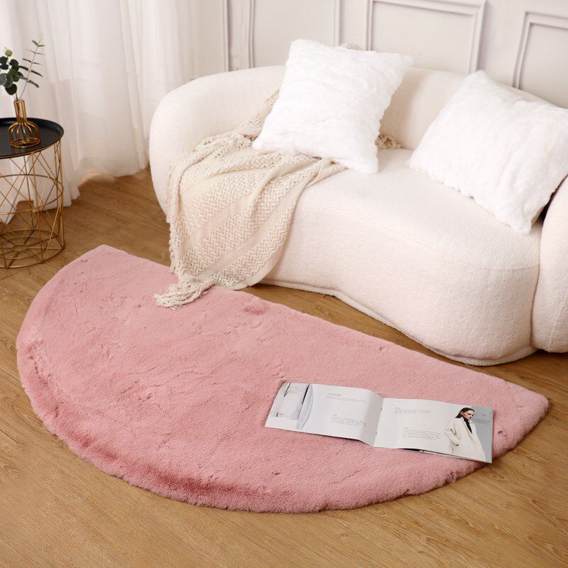 Wind semicircle carpet living room coffee table mat bedroom bedside blanket soft children's room love plush floor mat