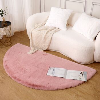 Wind semicircle carpet living room coffee table mat bedroom bedside blanket soft children's room love plush floor mat
