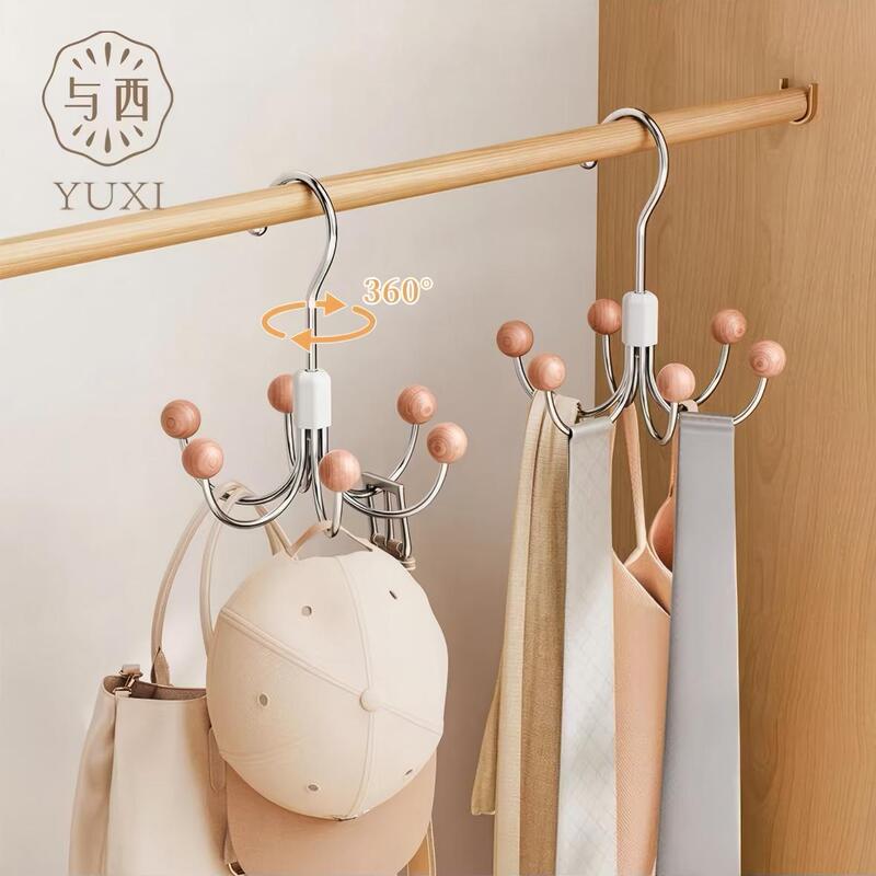 Six-Claw Hook for Hanging Bags, Rotatable Multifunctional Hook for Underwear, Clothes, and Hats, Bag Hanger, No-Drill Storage Six-Claw Hook for Hanging Bags, Rotatable Multifunctional Hook for Underwear, Clothes, and Hats, Bag Hanger, No-Drill Storage