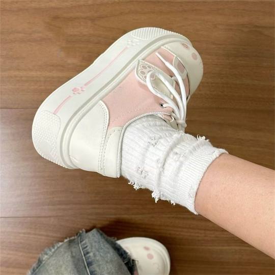 相伴XIANGBAN幽灵旗帜 GURURU原创宅系亚文化百搭少女厚底帆布鞋