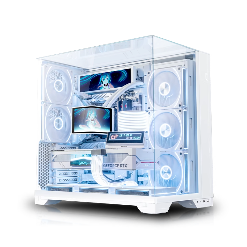 [официальный магазин intel U7 265KF/RTX5070Ti/RTX5080 чисто белый комплект три игровой кибернетический компьютер AI-рендер DIY сборка]