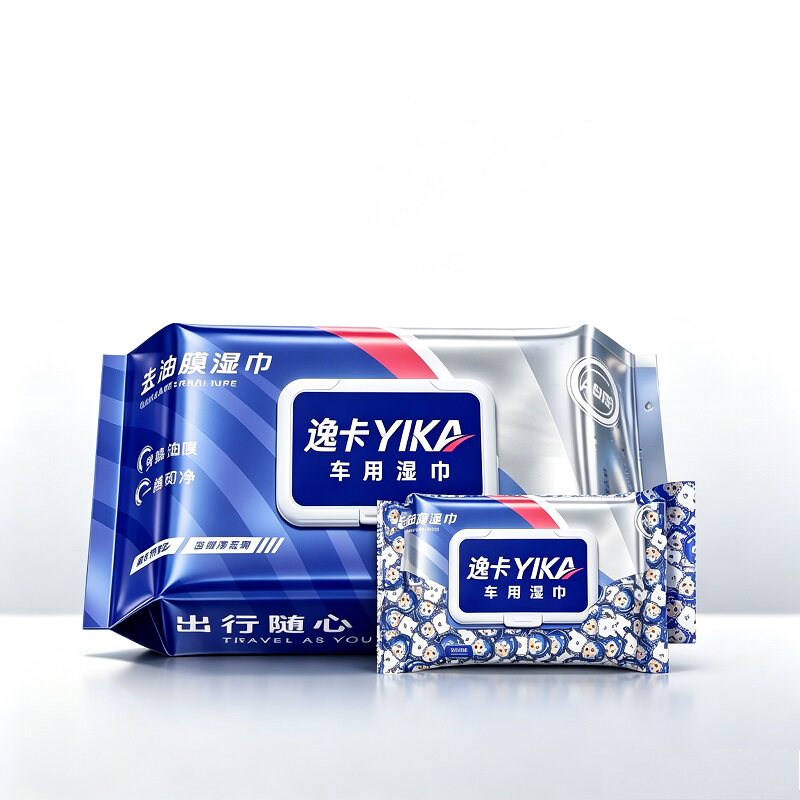 逸卡去油膜镀膜鸟屎粪虫胶汽车外部清洁研磨湿巾前挡风玻璃擦车巾