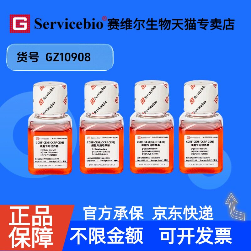 现货 CCRF-CEM [CCRF CEM]细胞专用培养基 125mL&times;4 GZ10908 赛维尔生物Servicebio 科研实验 细胞生物学
