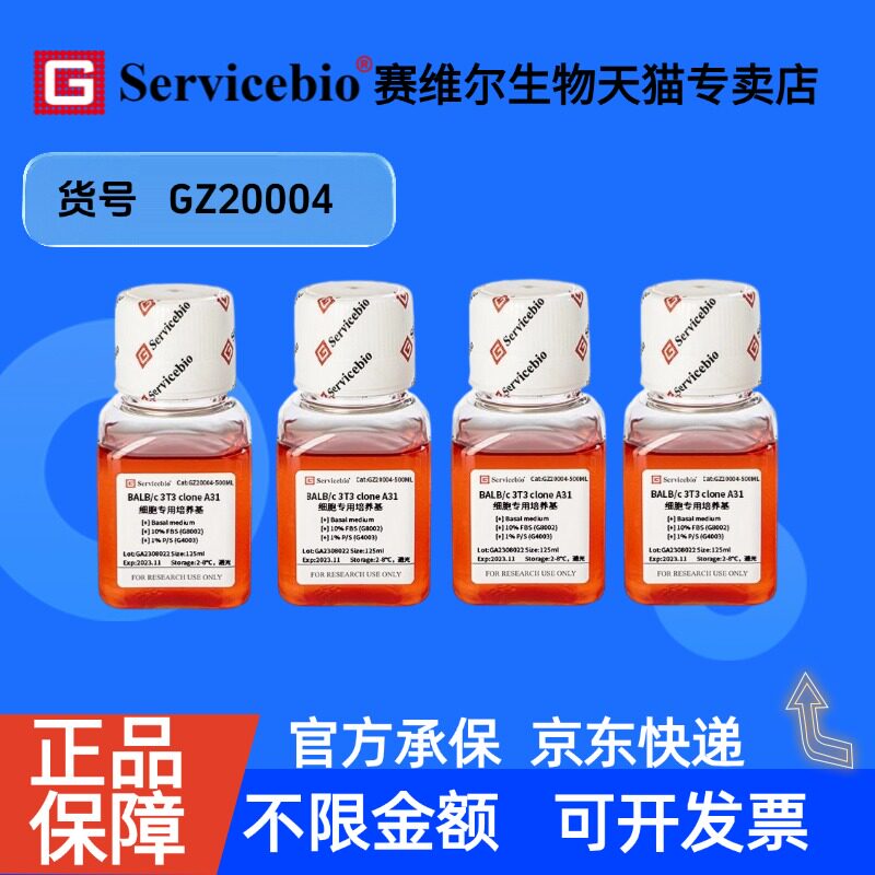 现货 BALB/c 3T3 clone A31细胞专用培养基 125mL&times;4 GZ20004 赛维尔生物Servicebio 科研实验 细胞生物学