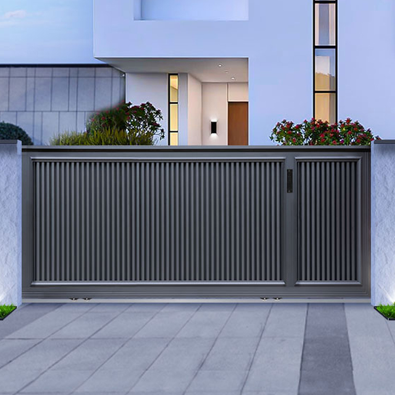 Aluminum Alloy Outdoor Courtyard Door Electric Sliding Door Self-Built House Electric Door Remote Control Gate Stainless Steel Telescopic Gate Aluminum Alloy Outdoor Courtyard Door Electric Sliding Door Self-Built House Electric Door Remote Control Gate Stainless Steel Telescopic Gate