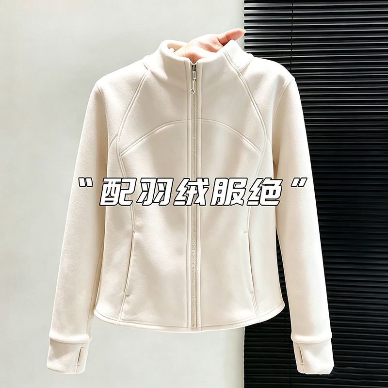 Women's Fleece Jacket 2026 Autumn and Winter New Style Sweatshirt Fleece Coat with Thickened Inner Lining Slim Fit Slimming Top