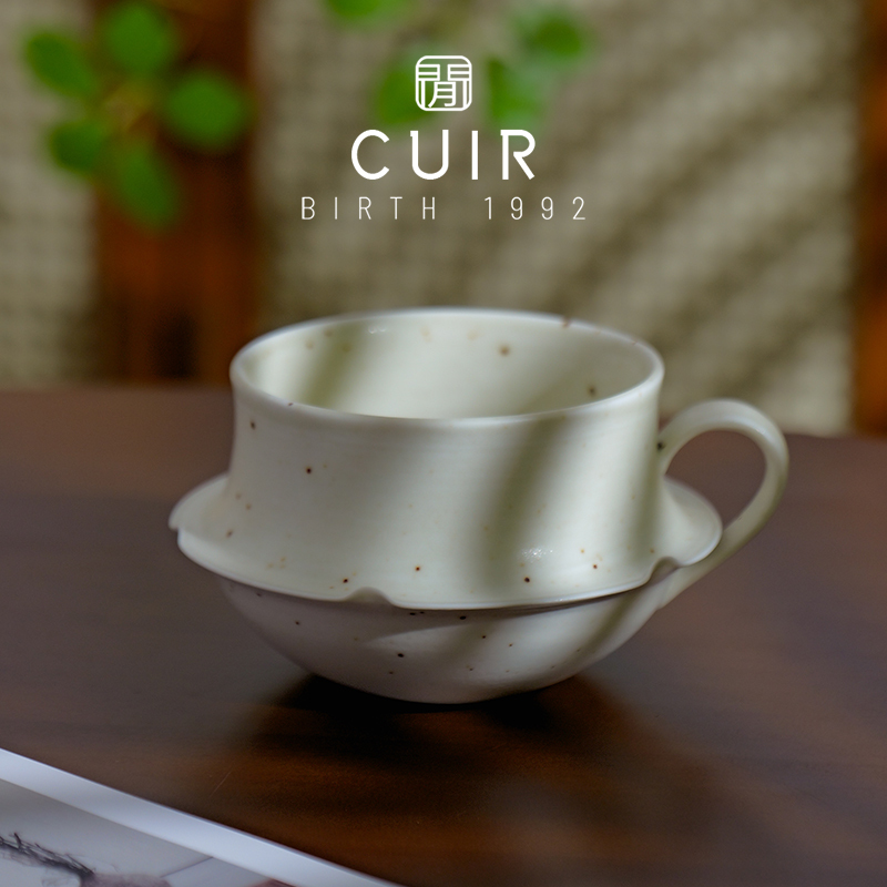 Tweety's Little Courtyard Pig Mouth Cup Jingdezhen Handmade Ceramic Latte Art Handheld Coffee Cup Creative Pottery Zhu Mouth Cup