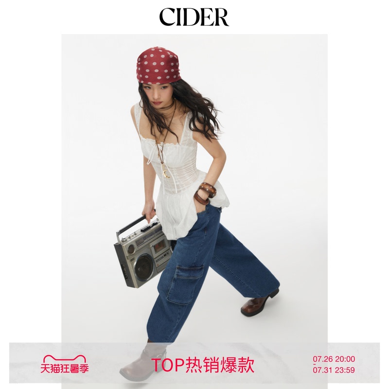 [Celebrity Style] Cider Graduation Outfit American Style Waist-Slimming Floral Puff Dress 115152564