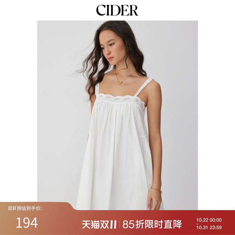 Cider2026 Autumn New Cotton Square Neck Hollow Out Babydoll Mini Nightdress 115459820 Cider2026 Autumn New Cotton Square Neck Hollow Out Babydoll Mini Nightdress 115459820