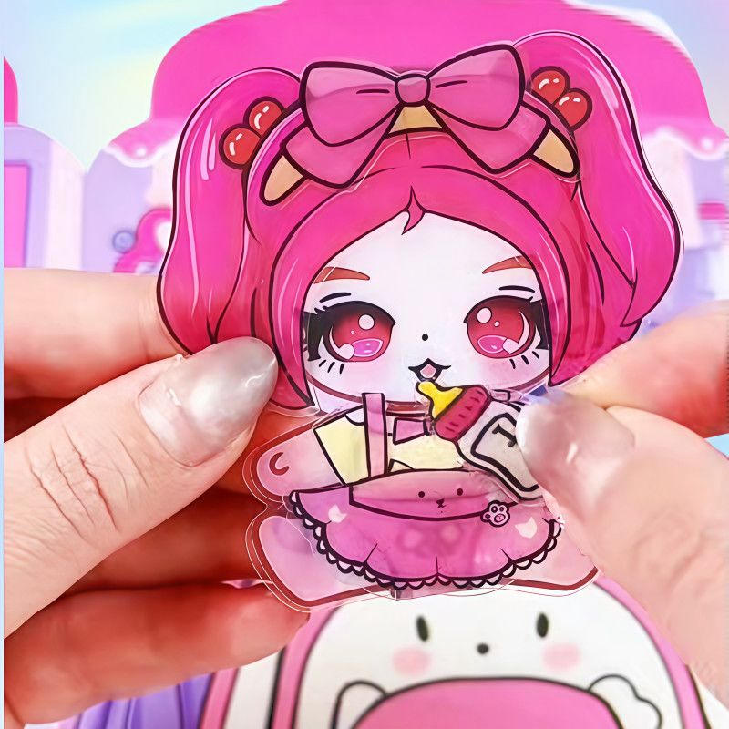 Kpop Hunter Girl Group Baby Jelly Stickers Quiet Book Children's Dress-Up Toy Directly Stickable Washable Reusable Kpop Hunter Girl Group Baby Jelly Stickers Quiet Book Children's Dress-Up Toy Directly Stickable Washable Reusable