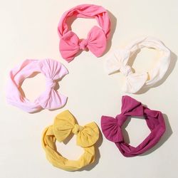 5pcs 귀여운 활 베이비 헤드 밴드 부드러운 eglastic 여자 아기 머리 ba
