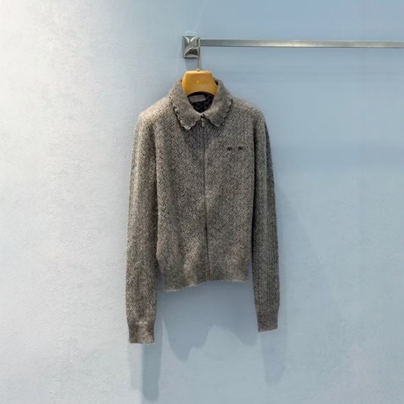 Nanyou Haute Couture Mm26 Early Autumn Lace Collar Long Sleeve Zipper Age-Reducing Versatile Knitted Cardigan Commuting Trendy Brand for Women Nanyou Haute Couture Mm26 Early Autumn Lace Collar Long Sleeve Zipper Age-Reducing Versatile Knitted Cardigan Commuting Trendy Brand for Women