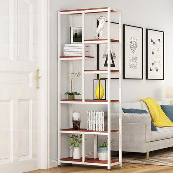 Wrought iron partition rack living room balcony multi-layer rack office floor storage q rack storage rack display bogu