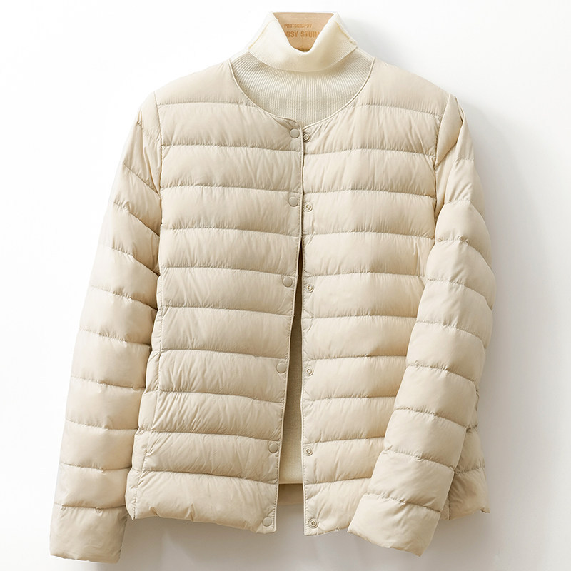 Bright World Autumn Ribbed down Jacket Inner Liner New National Standard 90% down Lightweight Women's Short Style Round Neck 2026 Winter Lightweight Inner Layer Bright World Autumn Ribbed down Jacket Inner Liner New National Standard 90% down Lightweight Women's Short Style Round Neck 2026 Winter Lightweight Inner Layer