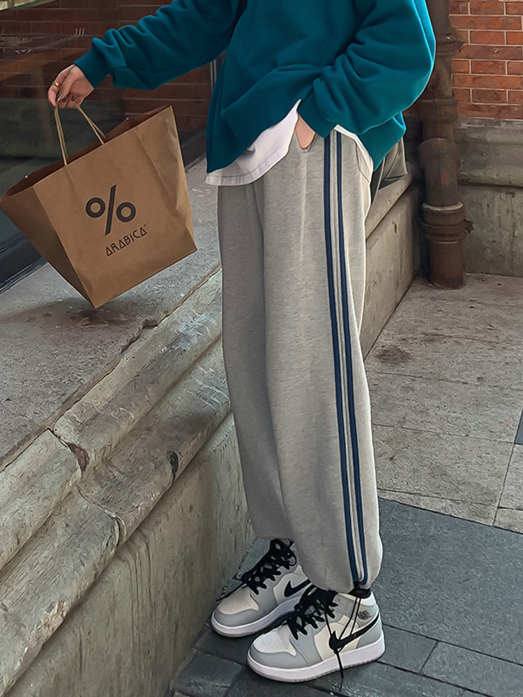 Pregnant Woman Pants Spring Autumn Outside Wearing Sports Pants 2021 New Loose Bunches Foot Big Code Tidal Moms Veil Belly Casual Sweatpants-Taobao